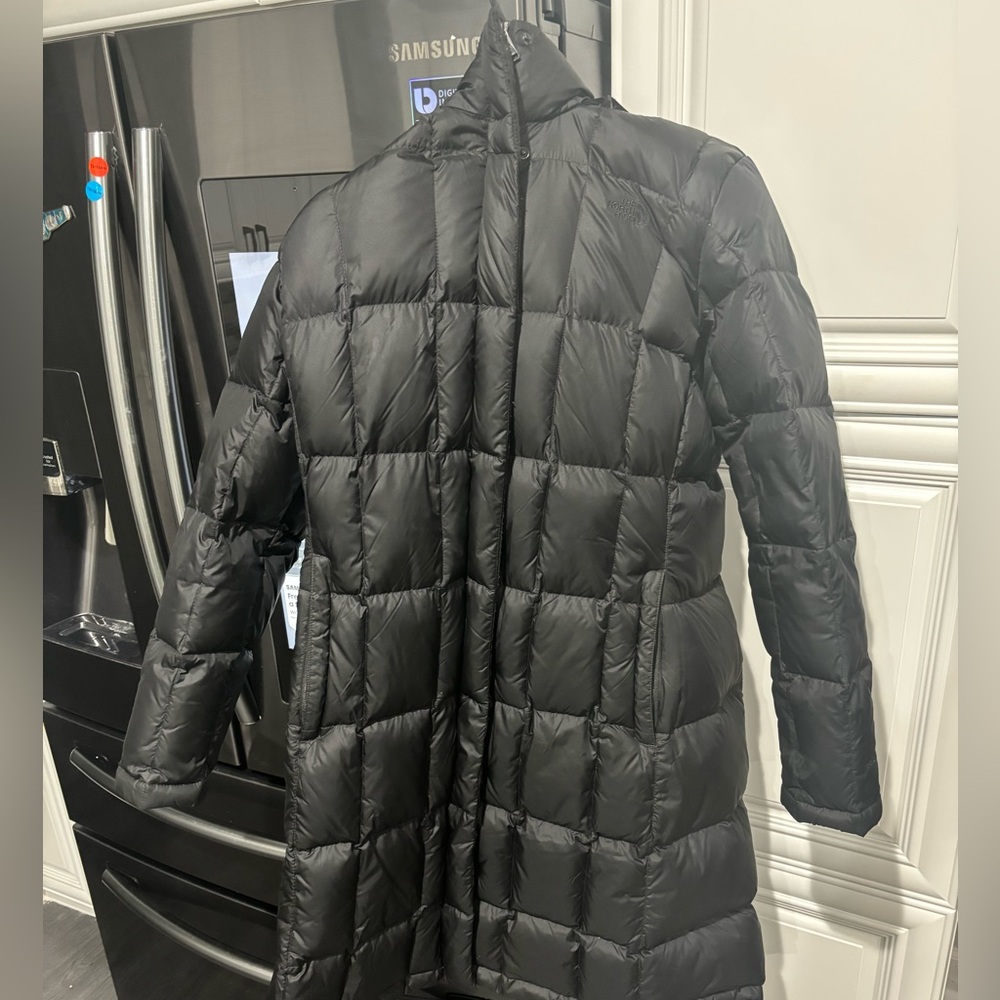 The North Face Jacket Womens XL Black Long Puffer Quilted Parka Winter Insulated